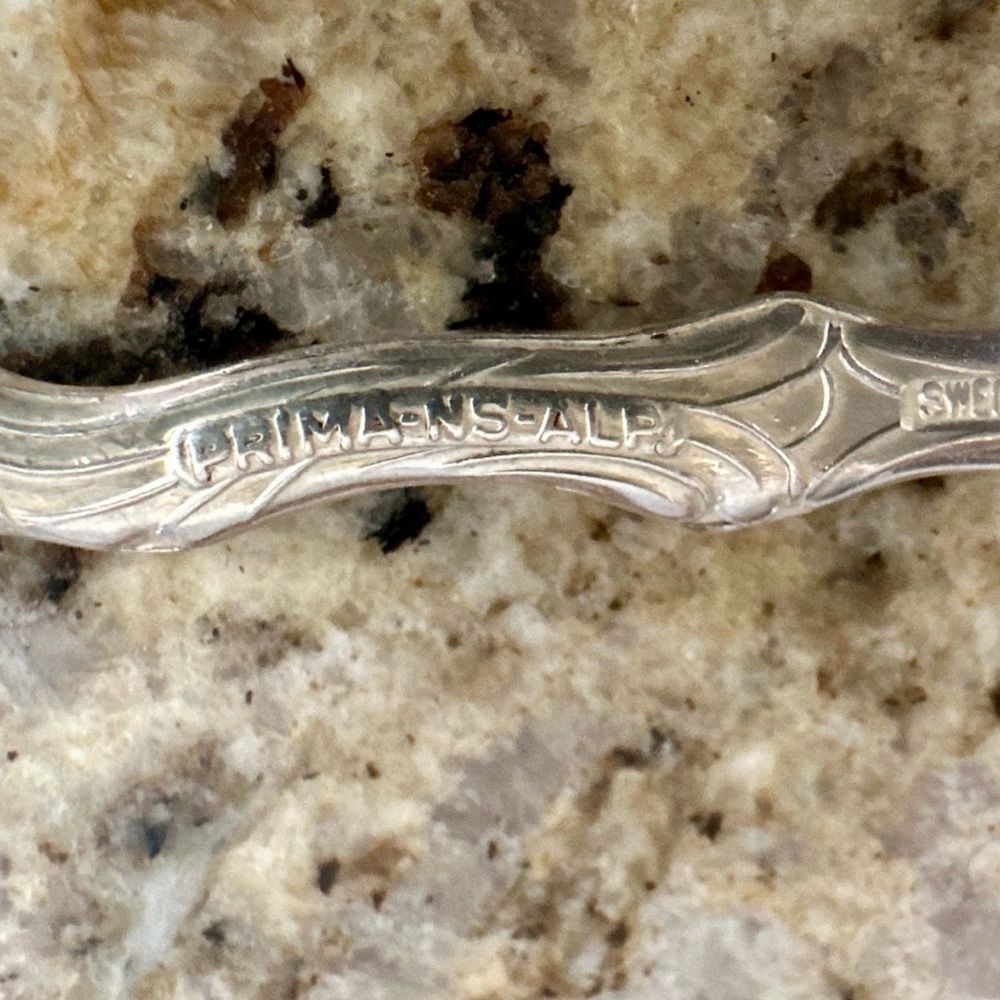 RARE VINTAGE PRIMA NS ALP Swedish Fish Fork set of 7 Sterling Silver Plated - Picture 11 of 11